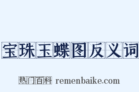 宝珠玉蝶图反义词是什么意思的图片